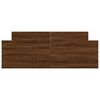 vidaXL Estrutura cama c/ pain&eacute;is de cabeceira e p&eacute;s carvalho castanho