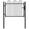 vidaXL Port&atilde;o de Cerca DRONTEN 100 x 75 cm Metal Preto Tranc&aacute;vel