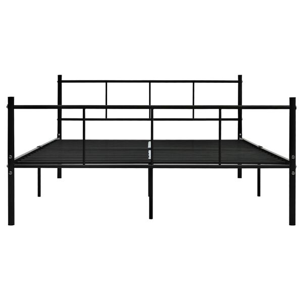 vidaXL Estrutura de cama 160x200 cm metal preto