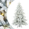 vidaXL &Aacute;rvore de Natal Articulada Artificial Branco 210 cm PVC e A&ccedil;o