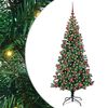 vidaXL &Aacute;rvore de Natal Artificial Pr&eacute;-iluminada Verde 180 cm