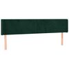 vidaXL Cabeceira de cama c/ abas veludo 163x16x78/88cm verde-escuro