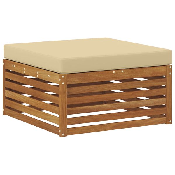 vidaXL Conjuntos de sof&aacute;s com almofada 8 pcs Natural e Bege