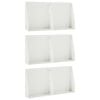 vidaXL Muro de Conten&ccedil;&atilde;o 6 unid. 40 x 12 x 50 cm A&ccedil;o Branco
