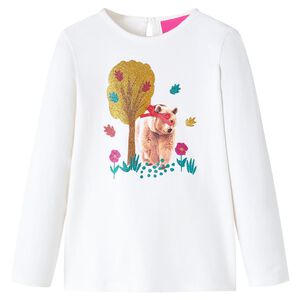 T-shirt de manga comprida para crian&ccedil;a cor cru 116