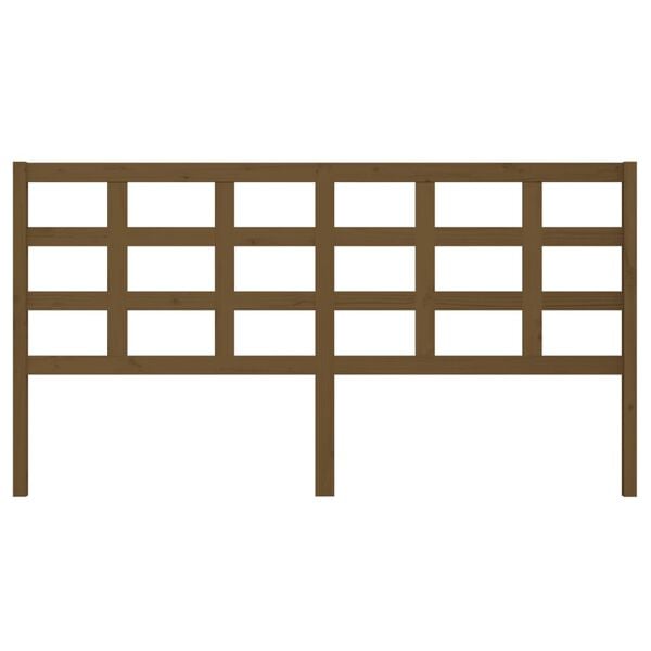 vidaXL Cabeceira de cama 185,5x4x100 cm pinho maci&ccedil;o castanho mel