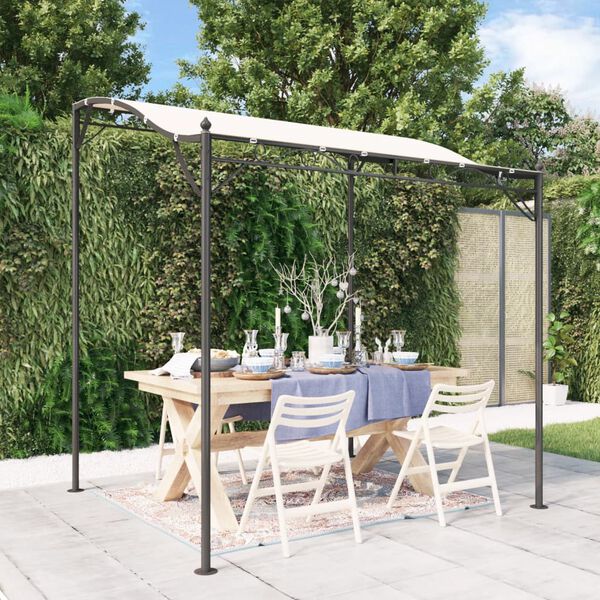 vidaXL Toldo 2x2,3 m 180 g/m&sup2; tecido e a&ccedil;o cor creme