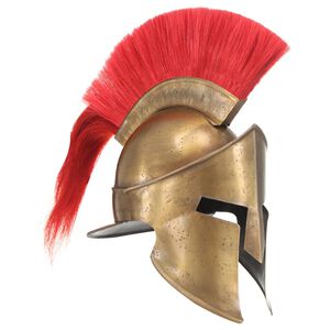 vidaXL Capacete de soldado grego r&eacute;plica LARP a&ccedil;o bronze