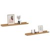 vidaXL Prateleira de Parede 2 pcs Castanho 60 x 9 x 3 cm