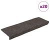 vidaXL Tapetes de escada autoadesivos 20 pe&ccedil;as 65x21x4 cm antracite borda retangular