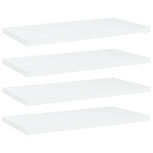 vidaXL Prateleiras para estante 4 pcs 40x20x1,5cm contraplacado branco
