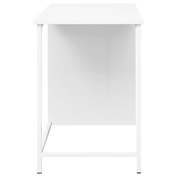 vidaXL Secretária industrial c/ gavetas 105x52x75 cm aço branco