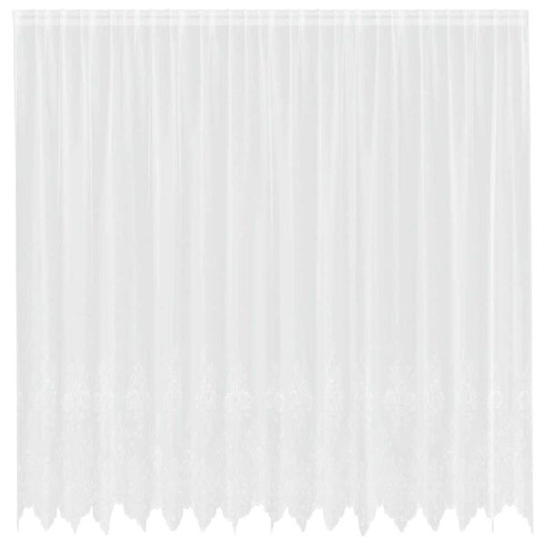 vidaXL Cortina de Renda com cortinas Branco 200 x 400 cm Poli&eacute;ster