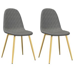 vidaXL Cadeiras de jantar 2 pcs veludo cinzento-claro