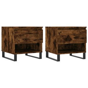 vidaXL Mesas de centro 2 pcs 50x46x50cm deriv. madeira carvalho fumado