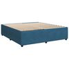vidaXL Cama com molas/colch&atilde;o 200x200 cm veludo azul