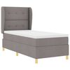 vidaXL Cama Box Springs com Colch&atilde;o Cinza Escuro 90x190 cm 90 x 190 cm