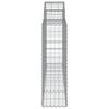 vidaXL Cestos gabi&atilde;o arqueados 4pcs 200x30x100/120cm ferro galvanizado
