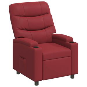 vidaXL Poltrona reclin&aacute;vel Vinho Vermelho 75 x 93 x 102 cm Tecido