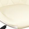 vidaXL Cadeiras de jantar girat&oacute;rias 2 pcs couro art. creme/branco