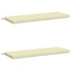 vidaXL Almofadas para Banco SOEST 2 unid. 100% Poli&eacute;ster Creme