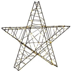 vidaXL Estrela de Natal 3D 120 LED Branco quente 55 x 53,5 x 10 cm