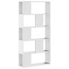 vidaXL Estante com 5 prateleiras derivados de madeira branco