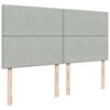 vidaXL Estrutura cama otomana colch&otilde;es 180x200cm veludo cinzento claro