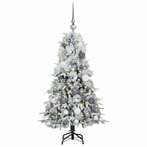 vidaXL &Aacute;rvore de Natal Articulada Artificial Branco 120 cm PE e PVC