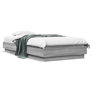 vidaXL Estrutura cama 90x190 cm derivados de madeira cinzento sonoma
