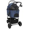 vidaXL Carrinho de Pet Dobrável Ajustável Azul 78 x 54 x 101 cm