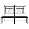 vidaXL Estrutura de cama com cabeceira 120x190 cm metal preto