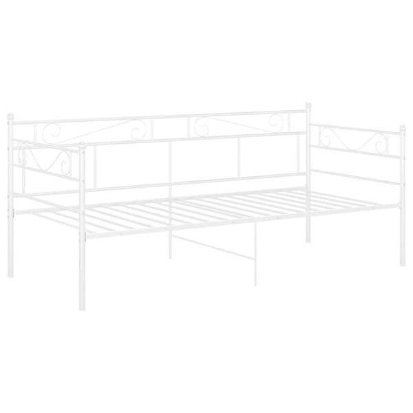 vidaXL Sof&aacute;-cama 90x200 cm metal branco