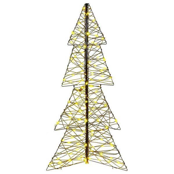 vidaXL &Aacute;rvore de Natal com 160 LEDs Branco quente 150 cm Vime