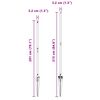 vidaXL Poste de Cerca Outros 26 pcs Cinzeto 3,2 x 3,2 x 170 cm Aço