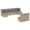 vidaXL 9 pcs conjunto de sof&aacute;s p/ jardim com almofad&otilde;es vime PE bege