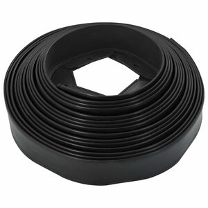 vidaXL Delimitadores de relvado Preto 5000 x 4 x 5 cm Pl&aacute;stico