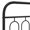 vidaXL Estrutura de cama com cabeceira 90x190 cm metal preto