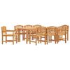 vidaXL 9 pcs conjunto de jantar para jardim madeira de teca maci&ccedil;a