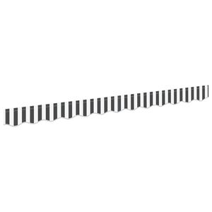 vidaXL Substitui&ccedil;&atilde;o de Valance de Toldo Antracite e Branco 2,5 m