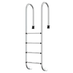 vidaXL Escada de piscina 54x38x184,5 cm 304 a&ccedil;o inoxid&aacute;vel