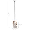 vidaXL Candeeiro suspenso industrial redondo 25 W 19 cm E27 prateado