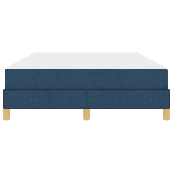 vidaXL Cama Box com colch&atilde;o Azul 140 x 200 cm tecido