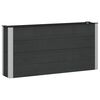 vidaXL Canteiro de jardim elevado Preto 150 x 30 x 72 cm alu.