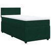 vidaXL Cama com molas/colch&atilde;o 80x200 cm veludo verde-escuro