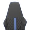 vidaXL Cadeira gaming de massagens couro artificial azul e preto