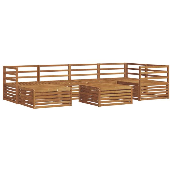 vidaXL Conjunto de Sof&aacute;s para Exterior 7 pcs Natural