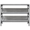 vidaXL Mesa consola 100x32x75 cm derivados de madeira cinzento sonoma