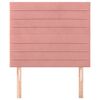 vidaXL Cabeceira Rosa 90x5x118/128 cm Veludo
