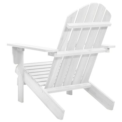 vidaXL Cadeira de jardim em madeira branca